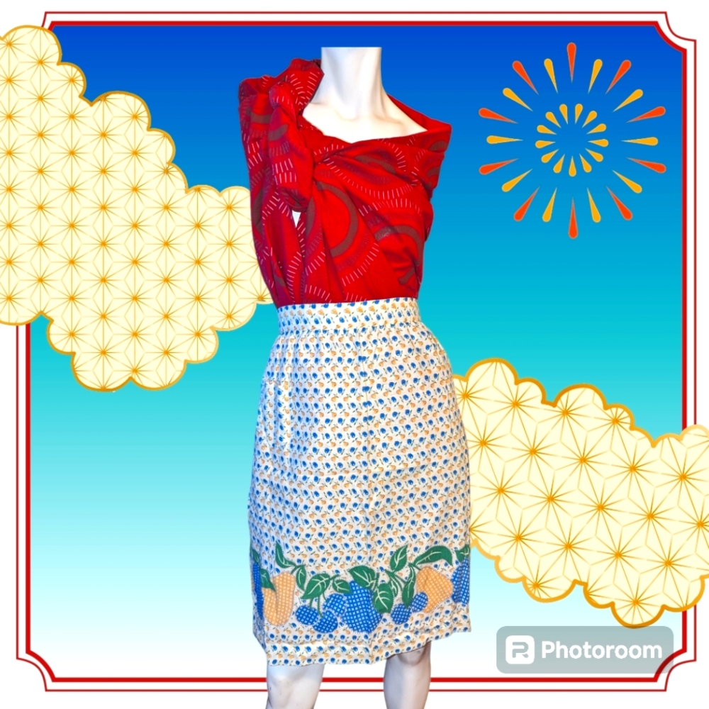 Vintage Feed Sack Fabric Apron